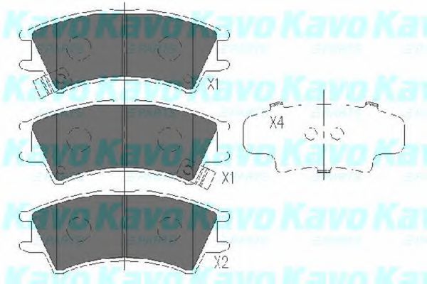 KBP-3004 Kavo Parts Гальмівні колодки для Hyundai Atos