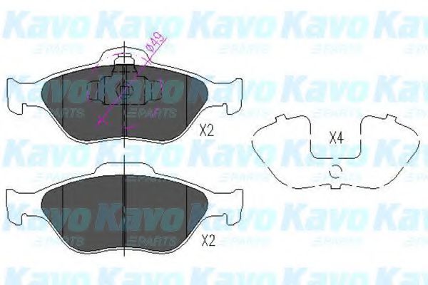 KBP-4545 Kavo Parts Гальмівні колодки