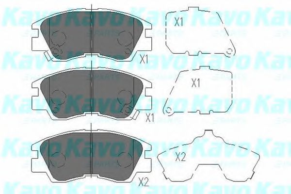 KBP-5501 Kavo Parts Гальмівні колодки