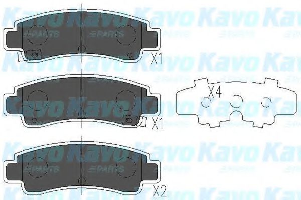 KBP-6546 Kavo Parts Тормозные колодки