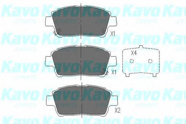 KBP-9009 Kavo Parts Гальмівні колодки