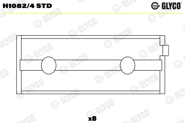 H1082/4 STD Glyco Подшипник коленвала