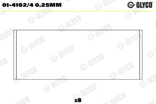 01-4162/4 0.25mm Glyco Шатунні вкладки