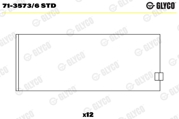 71-3573/6 STD Glyco Шатунные вкладыши
