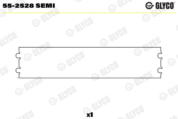 55-2528 SEMI Glyco Шатунні вкладки
