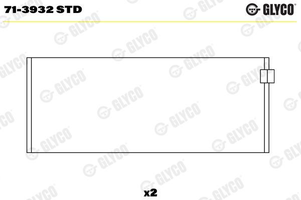 71-3932 STD Glyco Шатунные вкладыши