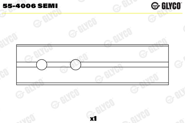 55-4006 SEMI Glyco Шатунные вкладыши