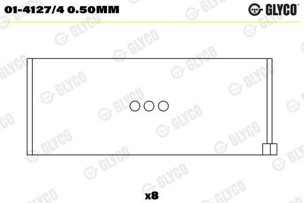 01-4127/4 0.50mm Glyco Шатунні вкладки