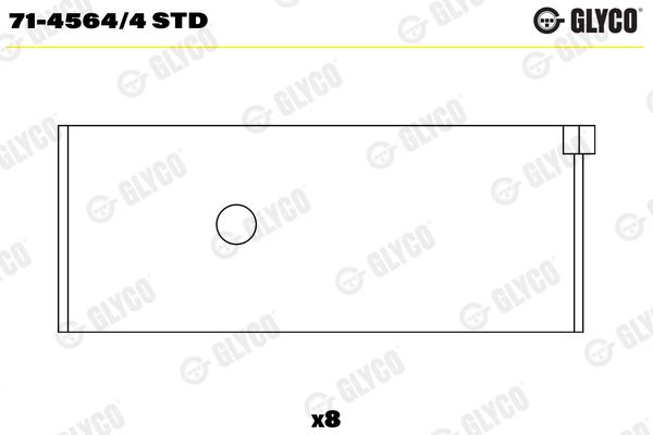 71-4564/4 STD Glyco Шатунные вкладыши