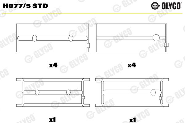 H077/5 STD Glyco Подшипник коленвала