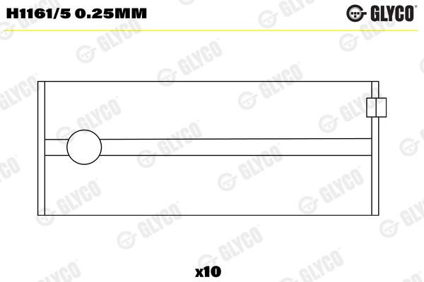 H1161/5 0.25mm Glyco Подшипник коленвала