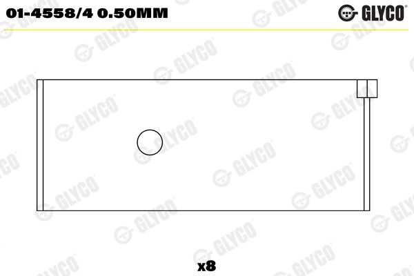 01-4558/4 0.50mm Glyco Шатунні вкладки