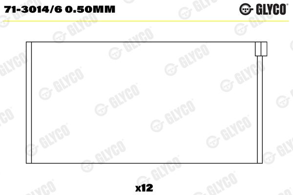 71-3014/6 0.50mm Glyco Шатунні вкладки для Porsche 911
