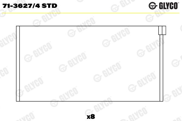 71-3627/4 STD Glyco Шатунные вкладыши