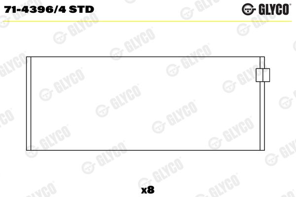 71-4396/4 STD Glyco Шатунні вкладки