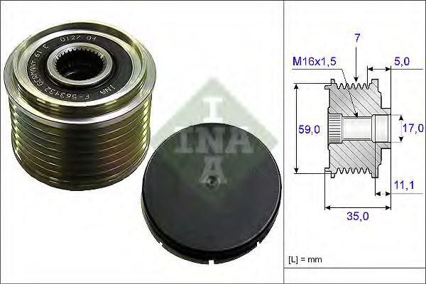 535 0159 10 INA Муфта генератора для Ford Transit