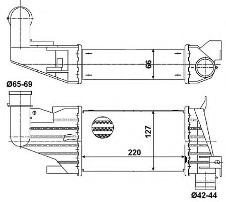 30258 NRF Интеркулер для Opel Astra