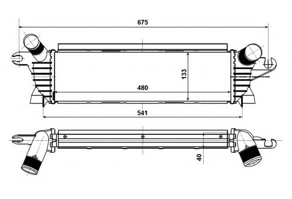 30511 NRF Интеркулер для Renault Kangoo