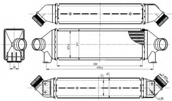 30887 NRF Интеркулер для Ford Transit