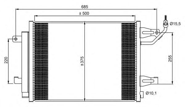 350073 NRF Радиатор кондиционера