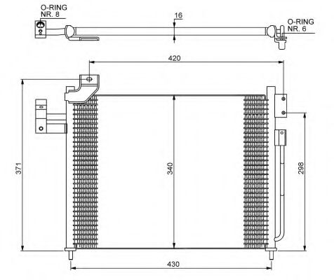 35460 NRF Радиатор кондиционера для Mazda Premacy