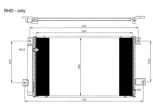 35629 NRF Радиатор кондиционера для Toyota Avensis