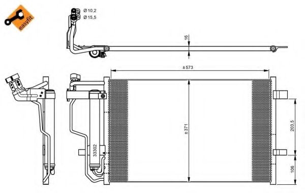 35922 NRF Радіатор кондиціонера для Mazda 3