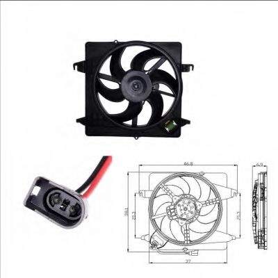 47019 NRF Вентилятор системы охлаждения двигателя для Ford Ka