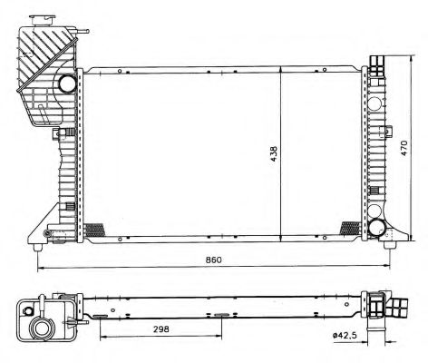 50558 NRF Радіатор охолодження двигуна для Mercedes Sprinter