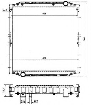 51569A NRF Радиатор охлаждения двигателя