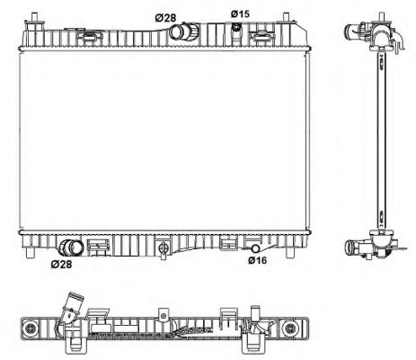 53043 NRF Радіатор охолодження двигуна для Ford Fiesta