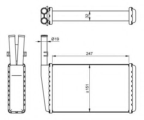 54266 NRF Радиатор печки для Land Rover Defender