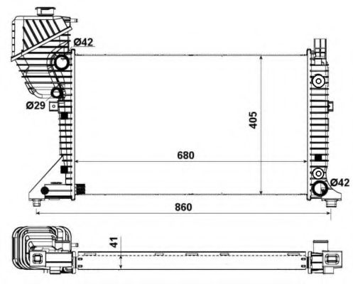 55349A NRF Радиатор охлаждения двигателя для Mercedes Sprinter