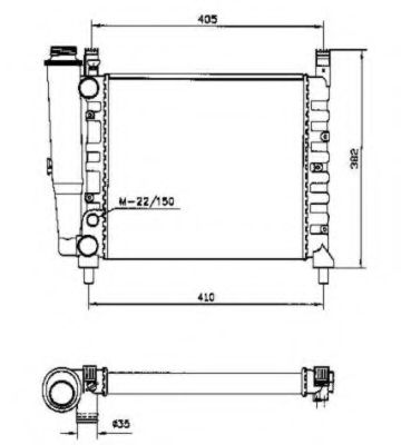 58730 NRF Радиатор охлаждения двигателя для Fiat Uno
