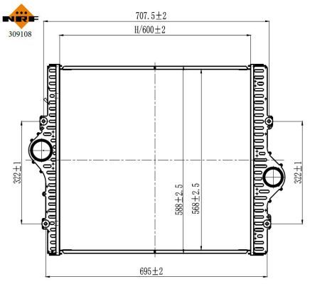 309108 NRF Интеркулер для Toyota Land Cruiser Prado (120, 150)