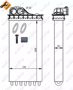 54334 NRF Радиатор печки для Citroen Xsara