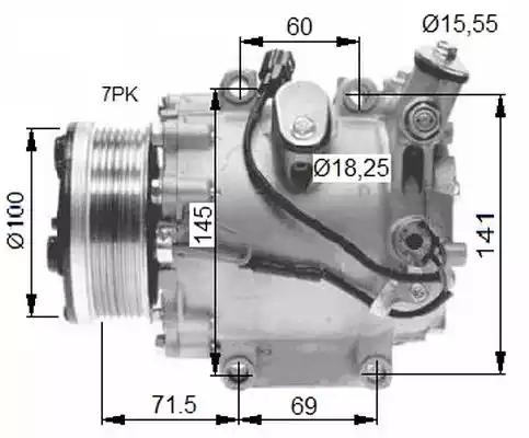 32491 NRF Компрессор кондиционера для Honda Civic