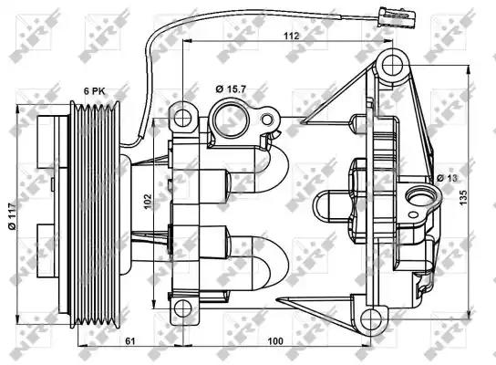 32687 NRF Компрессор кондиционера для Mazda 2