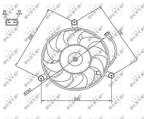 47745 NRF Вентилятор системы охлаждения двигателя для Volkswagen Transporter
