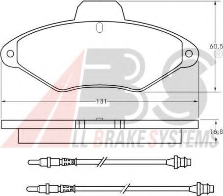 36836 A.B.S. Тормозные колодки для Citroen Xantia