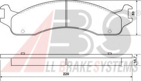 38655 A.B.S. Тормозные колодки для Ford E-Series