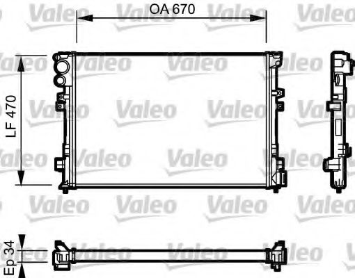 731168 Valeo Радиатор охлаждения двигателя