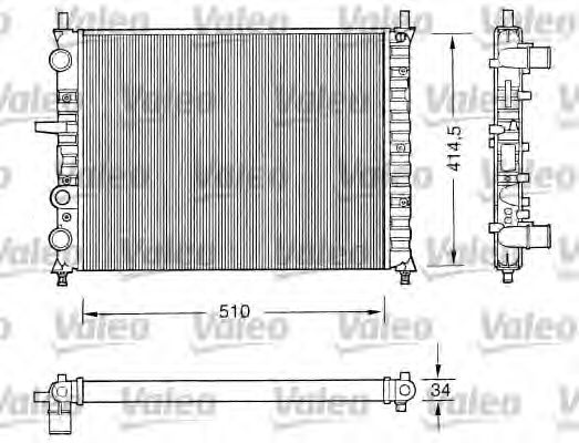 731303 Valeo Радіатор охолодження двигуна
