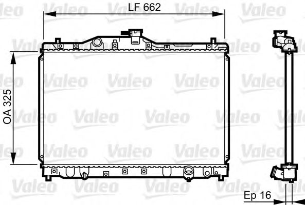 731630 Valeo Радіатор охолодження двигуна для Honda Legend