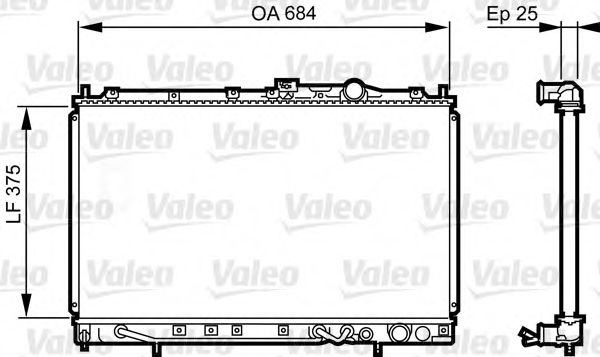731649 Valeo Радиатор охлаждения двигателя