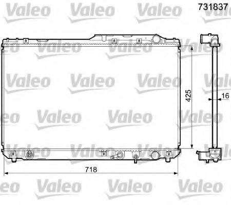 731837 Valeo Радіатор охолодження двигуна для Toyota Camry
