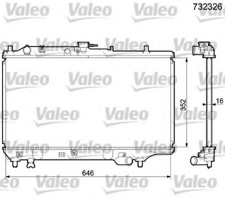732326 Valeo Радиатор охлаждения двигателя для Mazda 323