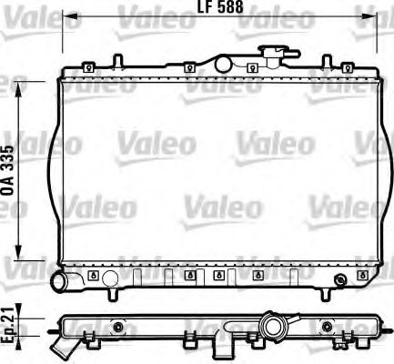 732488 Valeo Радіатор охолодження двигуна для Hyundai Accent