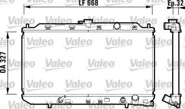 734111 Valeo Радиатор охлаждения двигателя для Honda Integra