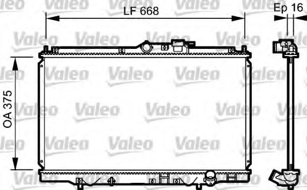 734114 Valeo Радиатор охлаждения двигателя для Honda Accord